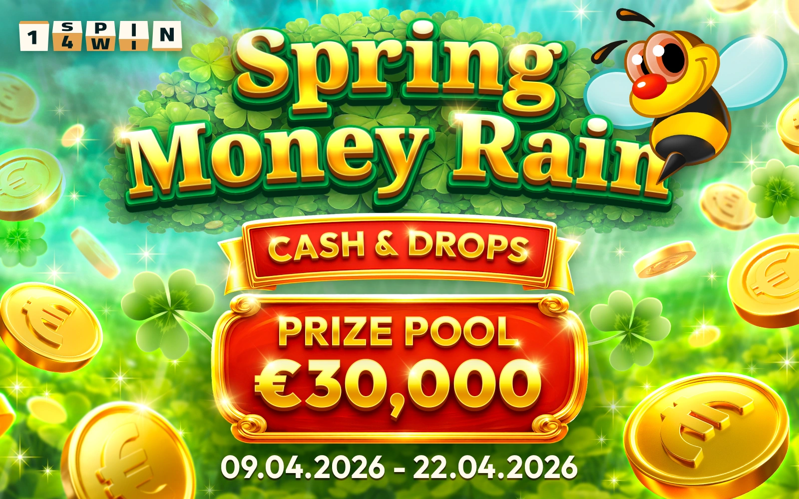 1spin4win rolls out “Spring Money Rain” network promo with €30,000 prize pool